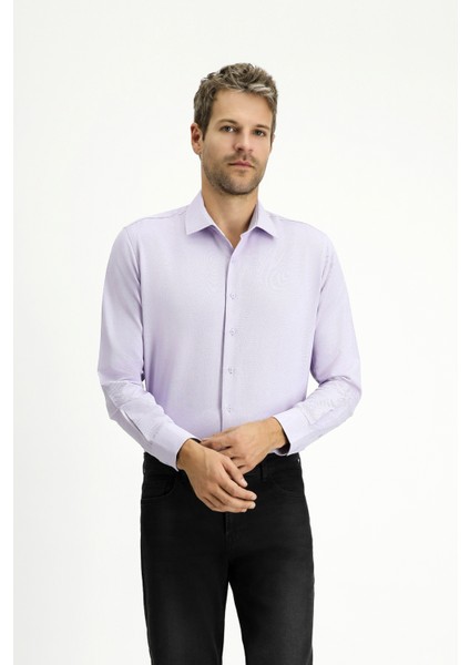 Uzun Kol Slim Fit Klasik Yaka Oxford Pamuklu Kolay Ütülenebilir Gömlek