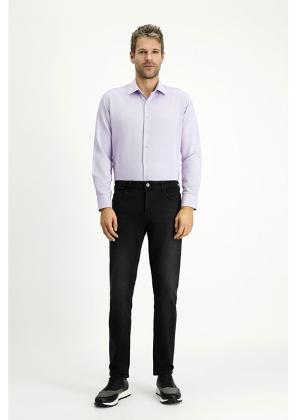 Uzun Kol Slim Fit Klasik Yaka Oxford Pamuklu Kolay Ütülenebilir Gömlek