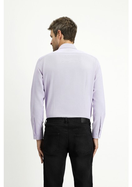 Uzun Kol Slim Fit Klasik Yaka Oxford Pamuklu Kolay Ütülenebilir Gömlek