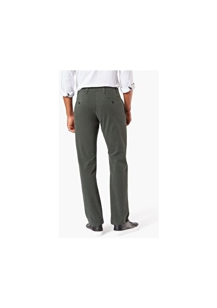 Erkek Düz Gri Smart 360FLEX Ultimate Chino Straight Pantolon