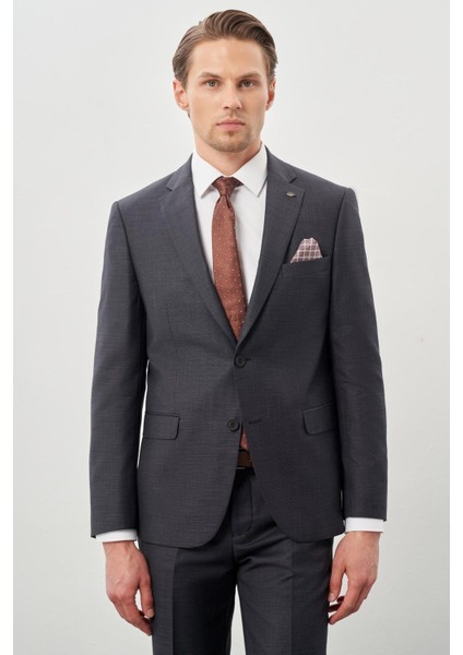 Koyu Antrasit Mono Yaka 6 Drop Comfort Fit Classic Takım Elbise 1001245162 fiyatları
