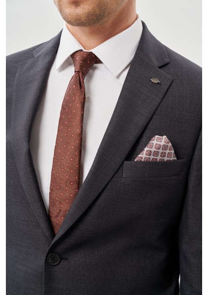 Koyu Antrasit Mono Yaka 6 Drop Comfort Fit Classic Takım Elbise 1001245162 fırsatları