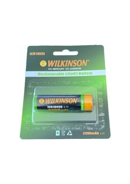 Wılkınson ICR18650 Şarjlı Pil Tekli