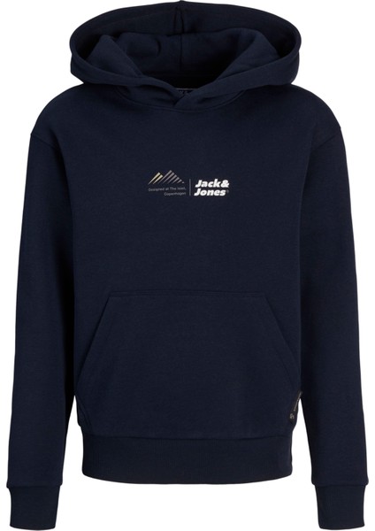 Jack & Jones Çocuk Logo Baskili Kapüsonlu Sweatshirt - Lima