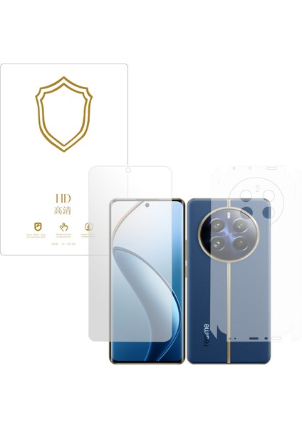 Realme 12 Pro ile Uyumlu Full Tpu Ön Arka ve Yan 360 Nano Koruma- EKM116