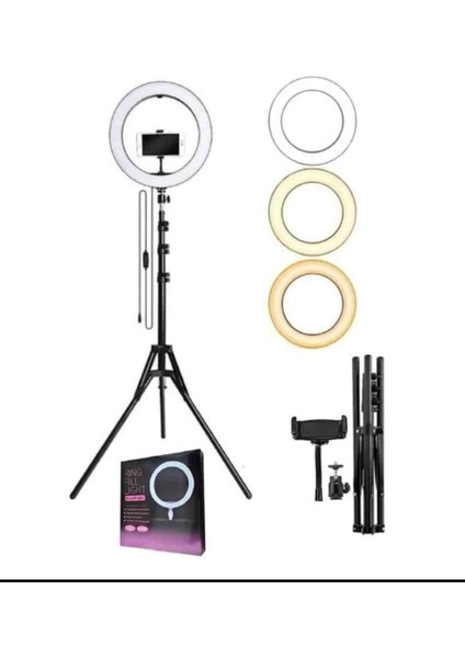 Ring Light Youtube – Tiktok - Selfie - Makyaj LED Işıklı 10 Inç (26 Cm) 210 cm Tripod 1007