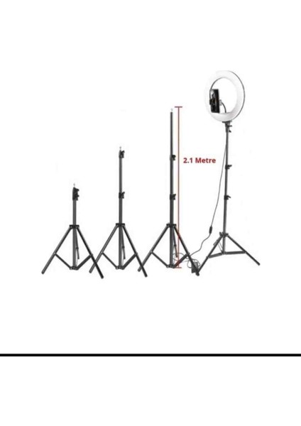 Ring Light Youtube – Tiktok - Selfie - Makyaj LED Işıklı 10 Inç (26 Cm) 210 cm Tripod 1007