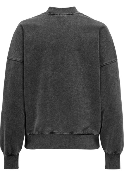 Onlwrenley L/s Zıp Bomber Swt Kadın Siyah Sweatshirt - 15333986