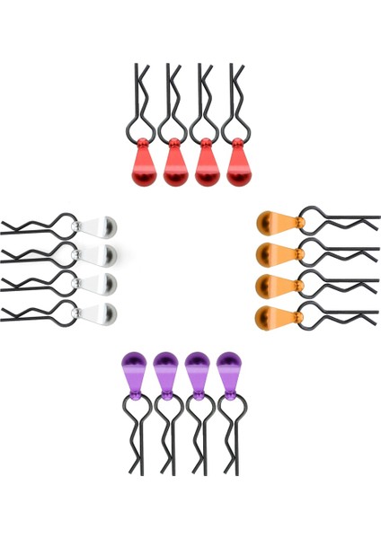4 Adet Metal Gövde Klip Tutucu Kabuk Sabit Toka Kilidi 1/5 1/6 1/7 1/8 Rc Araba Yükseltme Parçaları Aksesuarları, 6 (Yurt Dışından)
