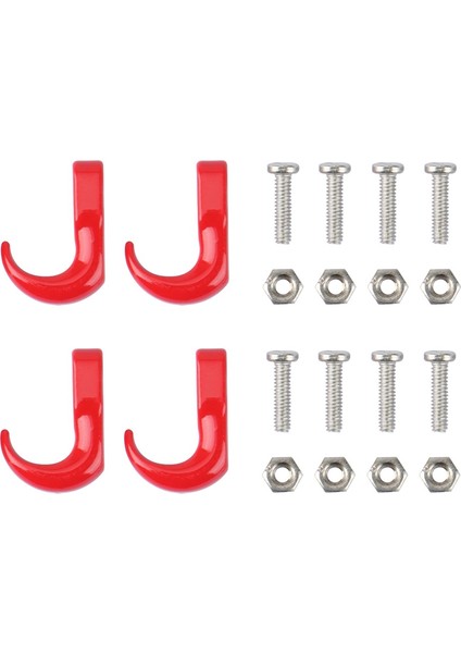 4 Adet 16X11MM Metal Römork Çekme Kancası Köstek Kurtarma Kancası Traxxas TRX4M Eksenel SCX24 1/18 1/24 Rc Paletli Araba Parçaları,1 (Yurt Dışından)