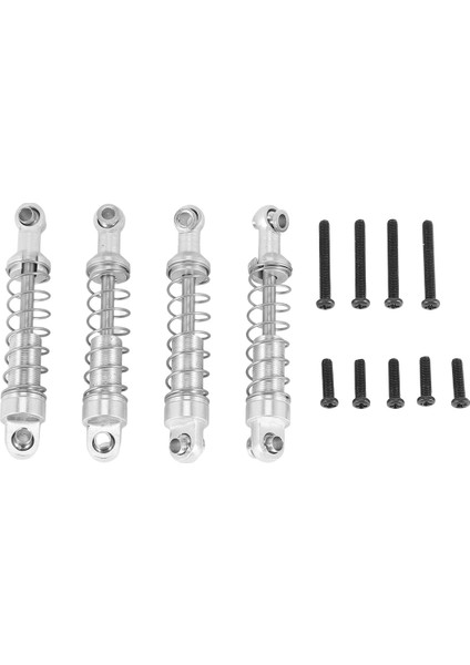 4 Adet Metal Amortisör Damperi Wpl C14 C24 C34 Mn D90 D91 D96 D99 D99S MN90 MN99S Rc Araba Yükseltme Parçaları, Gümüş (Yurt Dışından)