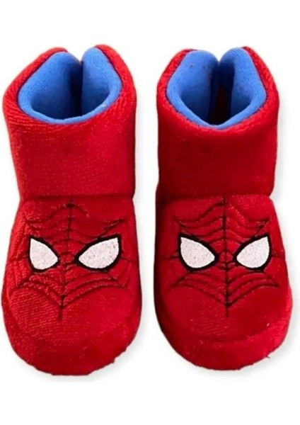 Spiderman Örümcek Adam Erkek Çocuk Kaydırmaz Taban Panduf Anaokulu Kreş Ev Ayakkabısı