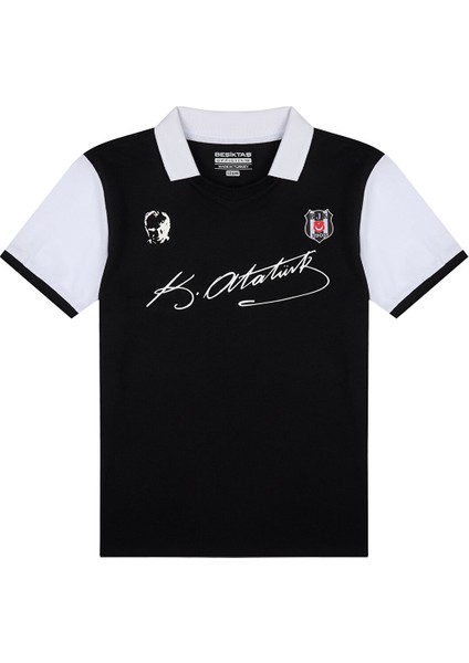 Beşiktaş Çocuk Atatürk Imza Polo Yaka T-Shırt