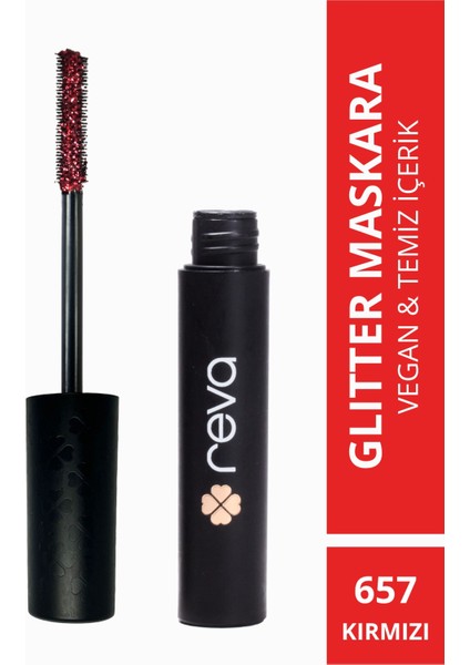 Red Length & Definition Glitter Mascara-Kırmızı Uzatan & Belirginleştiren Simli Maskara 657