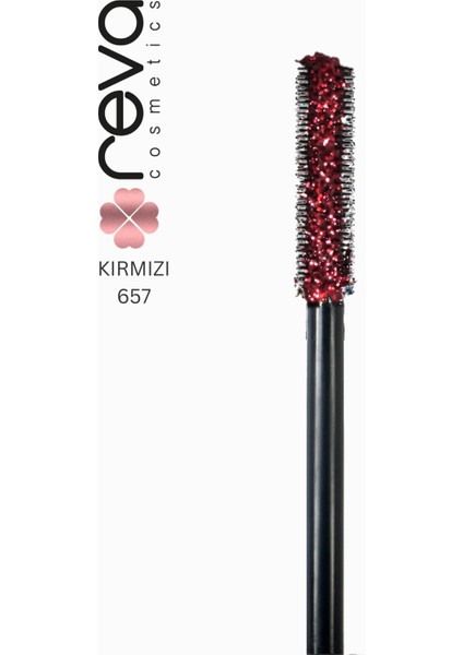 Red Length & Definition Glitter Mascara-Kırmızı Uzatan & Belirginleştiren Simli Maskara 657