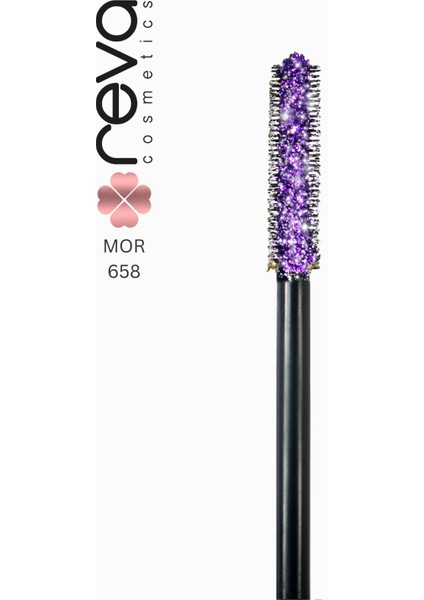 Purple Length & Definition Glitter Mascara-Mor Uzatan & Belirginleştiren Simli Maskara 658