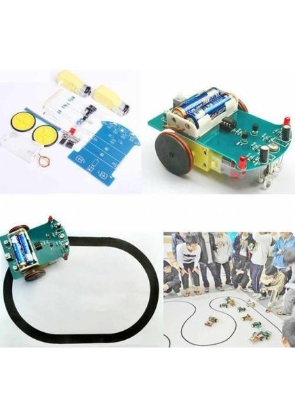 Çizgi Izleyen Çizgi Takip Eden Robot - Monteli Montajlı