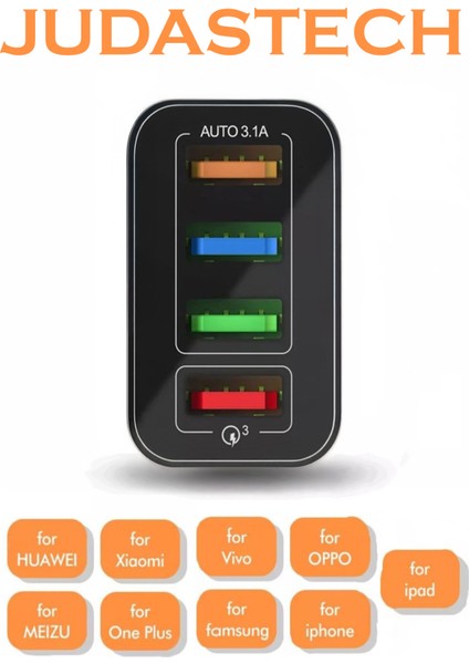 Z6 Universal Çoklu Şarj Adaptörü -4 Port