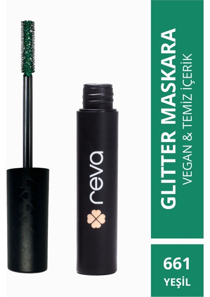 Green Length & Definition Glitter Mascara-Yeşil Uzatan & Belirginleştiren Simli Maskara 661