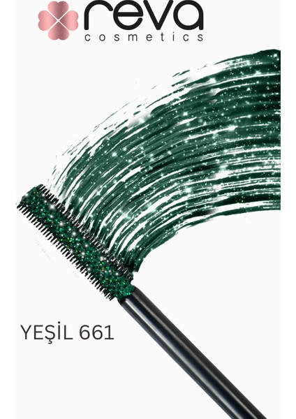 Green Length & Definition Glitter Mascara-Yeşil Uzatan & Belirginleştiren Simli Maskara 661