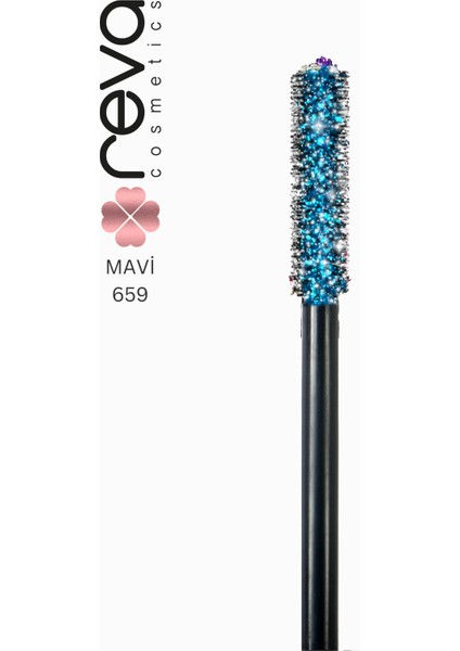 Blue Length & Definition Glitter Mascara-Mavi Uzatan & Belirginleştiren Simli Maskara 659