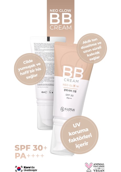 Neo Glow Aydınlatıcı ve Işıltılı Cilt Orta Kapatıcı BB Krem Spf 30 Pa+++ 45 ml