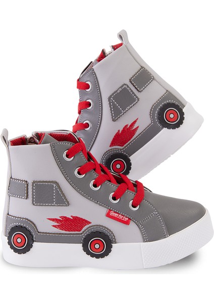Araba Erkek Çocuk Gri Sneakers Spor Ayakkabı