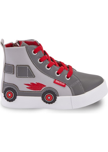 Araba Erkek Çocuk Gri Sneakers Spor Ayakkabı