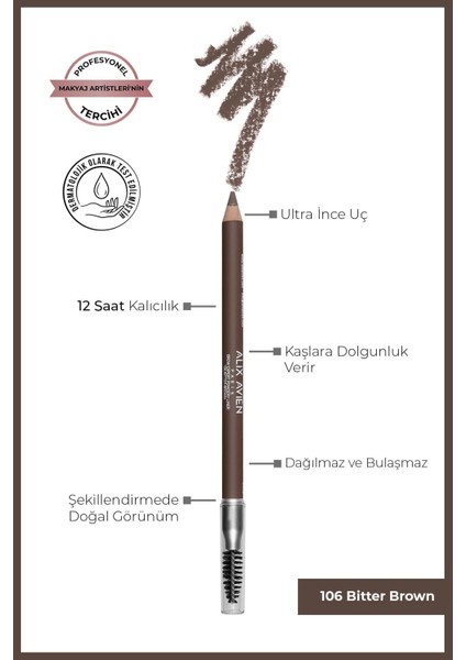 Fırçalı Kaş Kalemi - Eyebrow Expert Powder 106 Bitter Brown