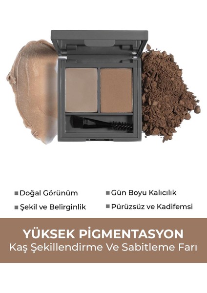 Kaş Farı Kahve - Kaş Şekillendirme ve Sabitleme Farı - Perfect Fix Brow Palette 702 Brown