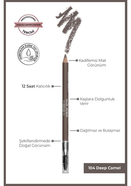 Fırçalı Kaş Kalemi - Eyebrow Expert Powder 104 Deep Camel