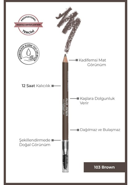 Fırçalı Kaş Kalemi - Eyebrow Expret Powder 103 Brown