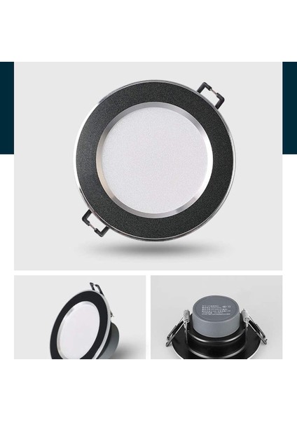 6W Zebra LED Armatür (Siyah-Krom) (3 Renk) fiyatları