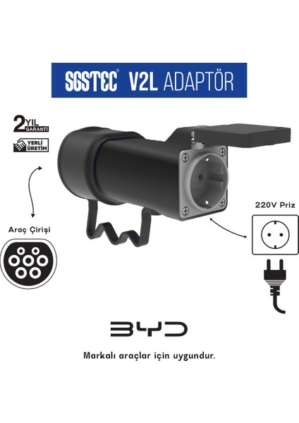 Byd V2L Adaptör Priz