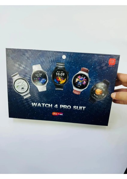 8 Kordonlu Oval Akıllı Saat Watch 4 Pro Akıllı Saat Tam Set