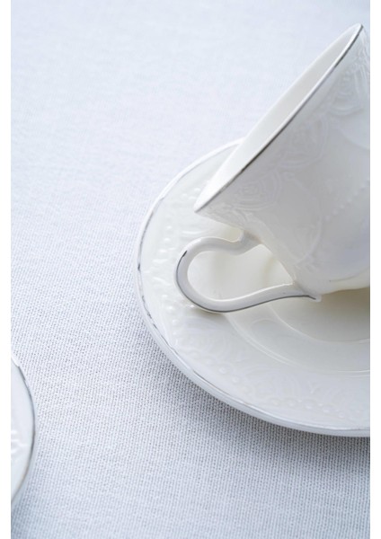 Veronica 6 Kişilik Gümüş Kahve Fincanı Takımı - 90 ml