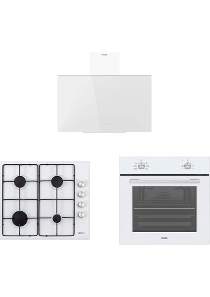 Eğik Beyaz Ekonomik Set