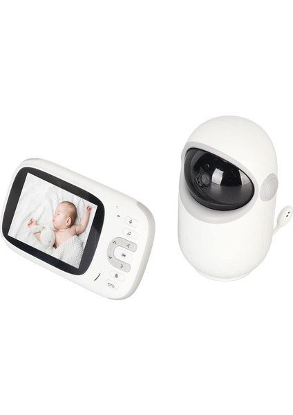 VB802 360° Akıllı Bebek Kamerası, Bebek Telsizi, 2 Yönlü Konuşan Bebek Video Telsizi, Gece Görüşü, Dahili 8 Ninni