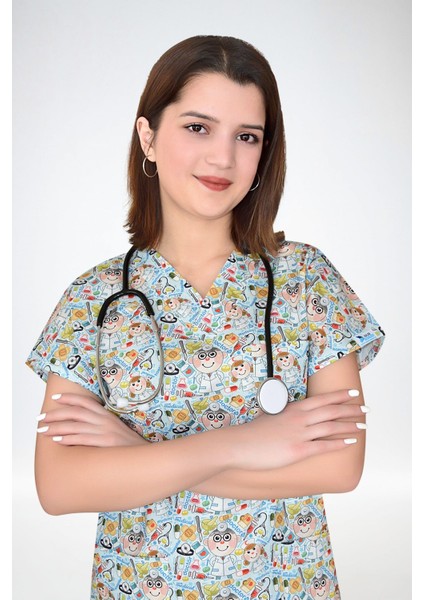 Doktor Desenli Master Likralı Alt Üst Takım modelleri