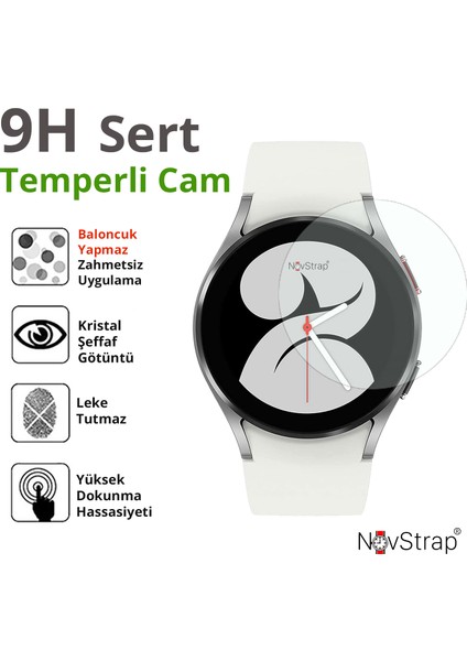Samsung Galaxy Watch 4 40MM ile Uyumlu Ekran Koruyucu Temperli Cam Kolay Uygulama Aparatlı fırsatları