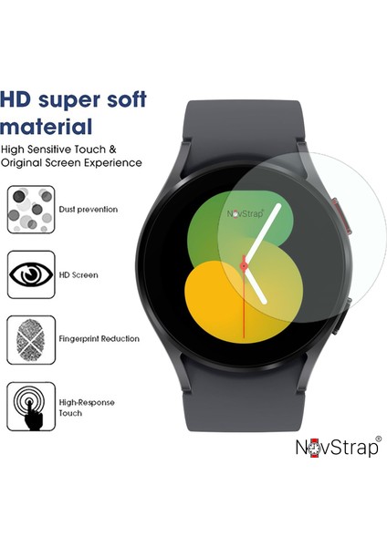 Samsung Galaxy Watch 5 40MM ile Uyumlu Ekran Koruyucu Temperli Cam Kolay Uygulama Aparatlı fırsatları