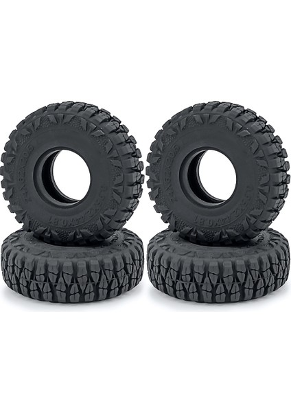 4 Adet 62MM 1.0 Inç Tekerlek Lastikleri Yumuşak Çamur Arazi Kauçuk Lastikler 1/24 Rc Paletli Araba Eksenel SCX24 Bronco Gladyatör Parçaları (Yurt Dışından)