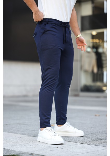 Erkek Dokuma Lastikli Jogger Pantolon