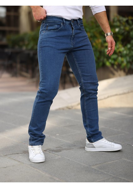 Erkek Yüksel Bel Bol Kesim Boru Paça Kot Pantolon Regular Fit Jean fiyatları