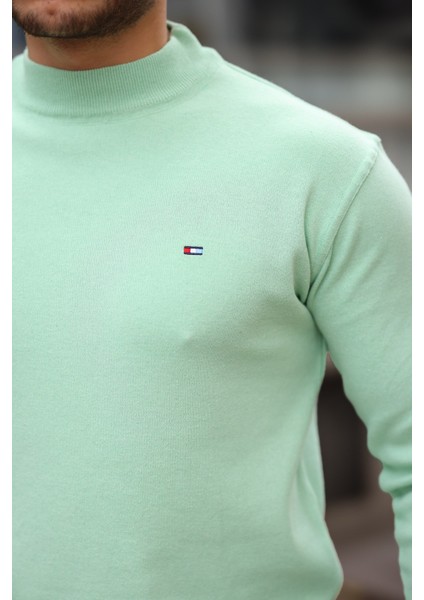 Erkek Yarım Balıkçı Yaka Pamuklu Triko Kazak fiyatları