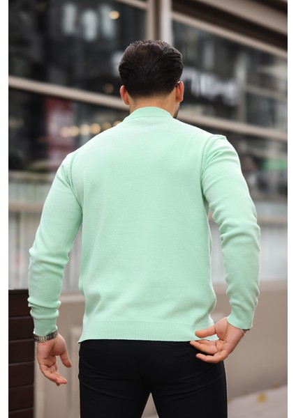 Erkek Yarım Balıkçı Yaka Pamuklu Triko Kazak fırsatları