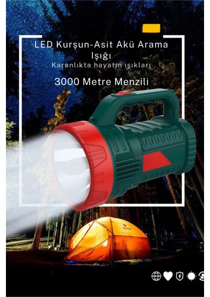 Ultra Güçlü 3000 Metre Mesafeli 8 Saat Çalışma SÜRELI5W El Feneri Projektör GK-6608 fiyatları