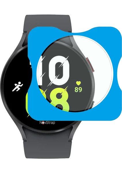 Samsung Galaxy Watch 5 44MM ile Uyumlu Ekran Koruyucu Temperli Cam Kolay Uygulama Aparatlı