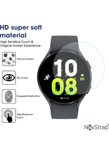 Samsung Galaxy Watch 5 44MM ile Uyumlu Ekran Koruyucu Temperli Cam Kolay Uygulama Aparatlı fırsatları