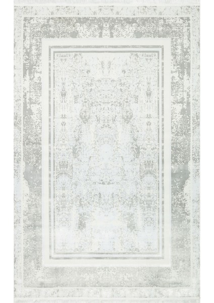 Sateen St 17 Silver Hav Vermez Yıkanabilir Kaymaz Ince Dokuma Modern Makine Dokuması Halı